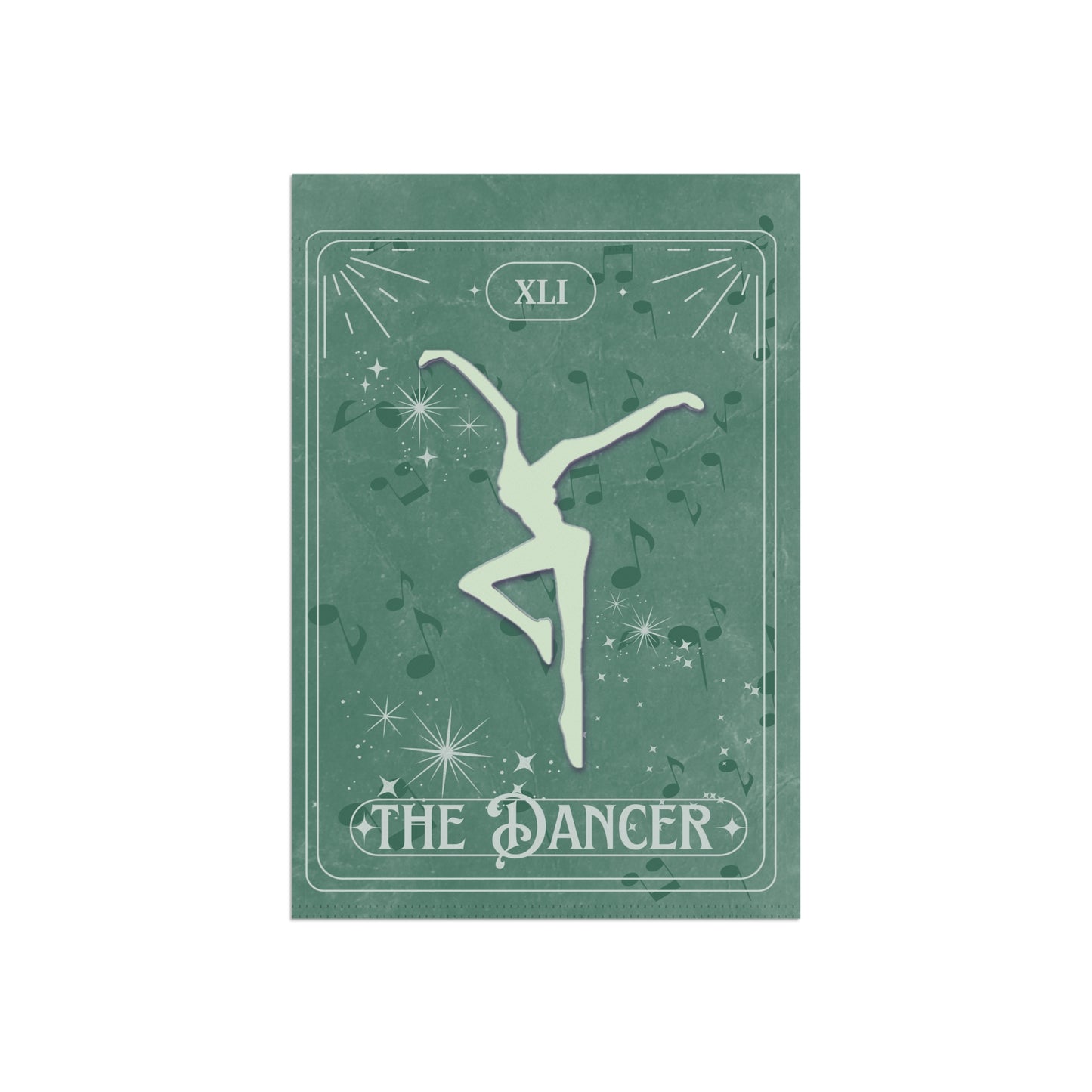 Home/Garden Flag - dmb - The Dancer Tarot - green - 12"x18" - pole not included