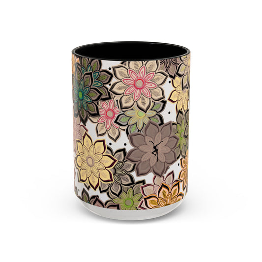 Accent Coffee Mug | Floral Design 2 - dmb - | Gift for dmb Lovers