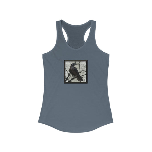 Women's Racerback Tank - Perfect for concerts and other summer outings - dmb - raven with lyrics
