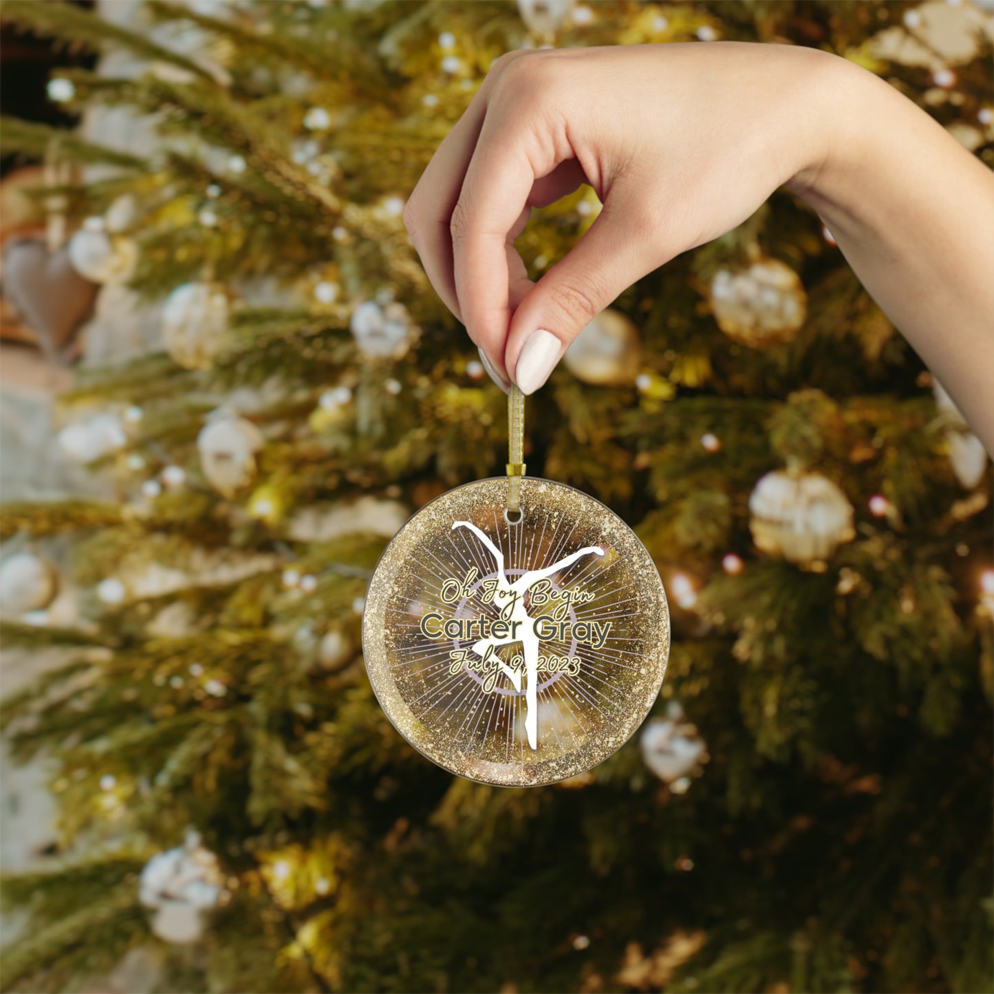 glass ornament -- *personalized* -- DMB -- fd -- oh joy begin -- samurai cop -- 2023 -- mandala