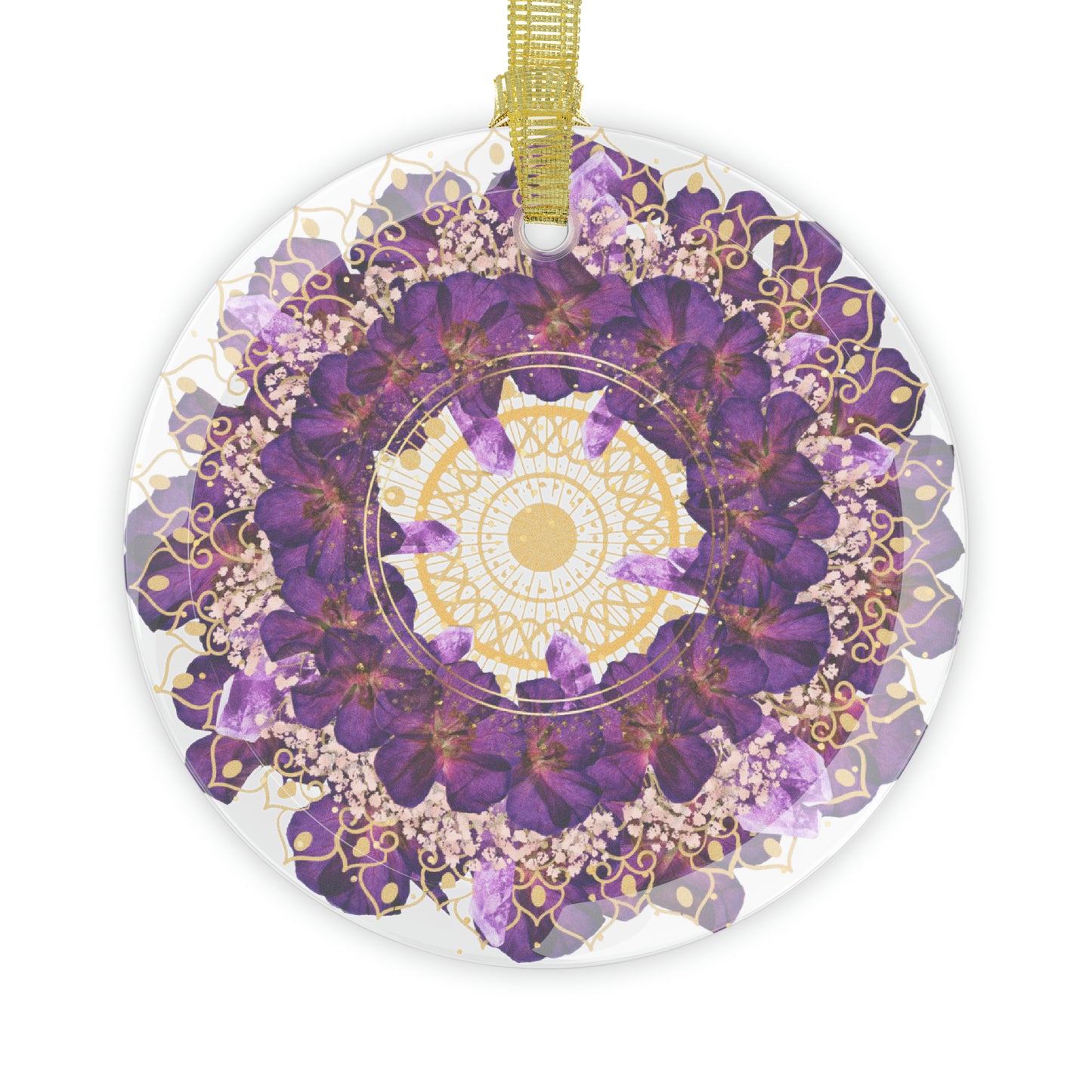 glass ornament -- february -- amethyst -- violet -- birth month -- transparent bg