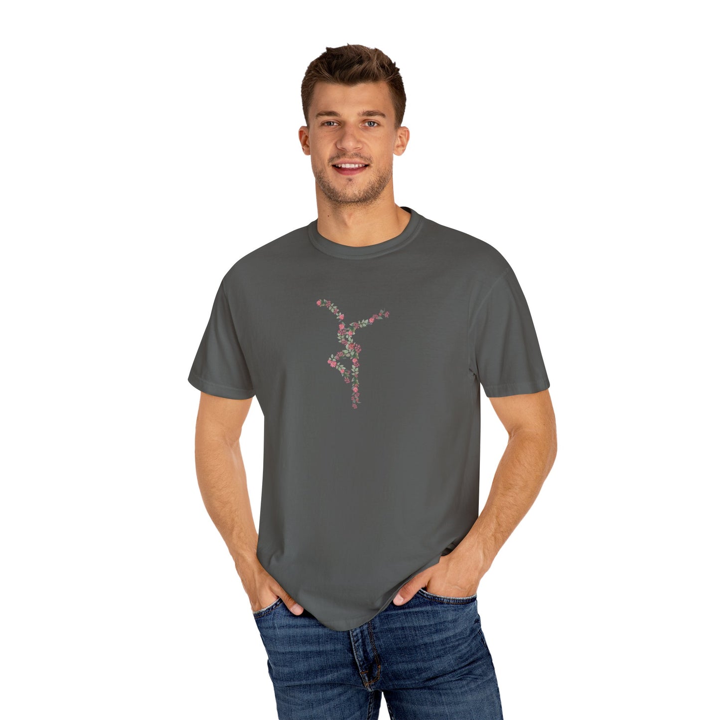 Unisex Garment-Dyed T-shirt - dmb - flower dancer - pinks/greens