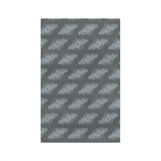 soft tea towel -- DMB -- MOWRS design by TMK -- blue/gray