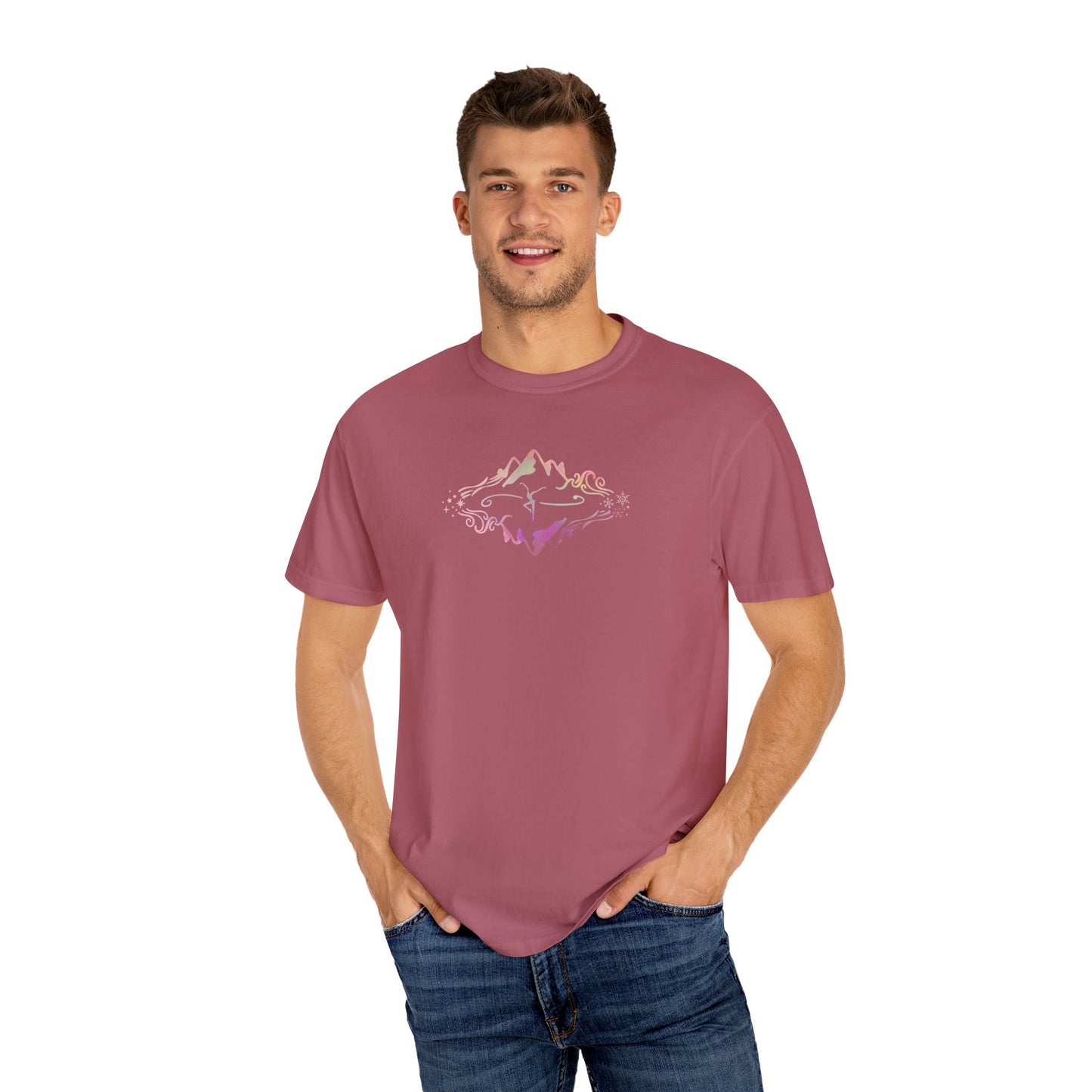 Unisex Garment-Dyed T-shirt - ComfortColors1717 - dmb - pink - watercolor MOWRS design