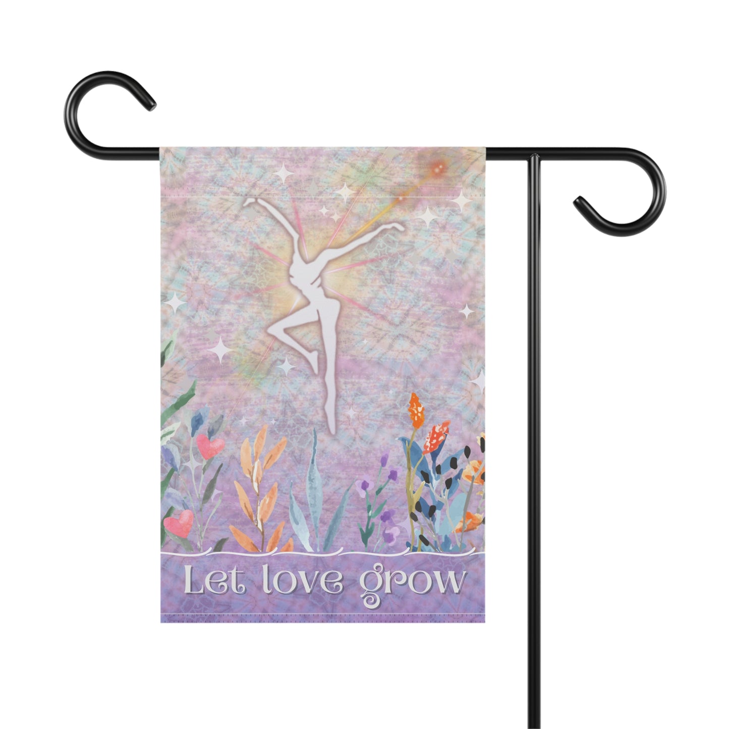 Home/Garden Flag - dmb - Let Love Grow - 12"x18" - pole not included