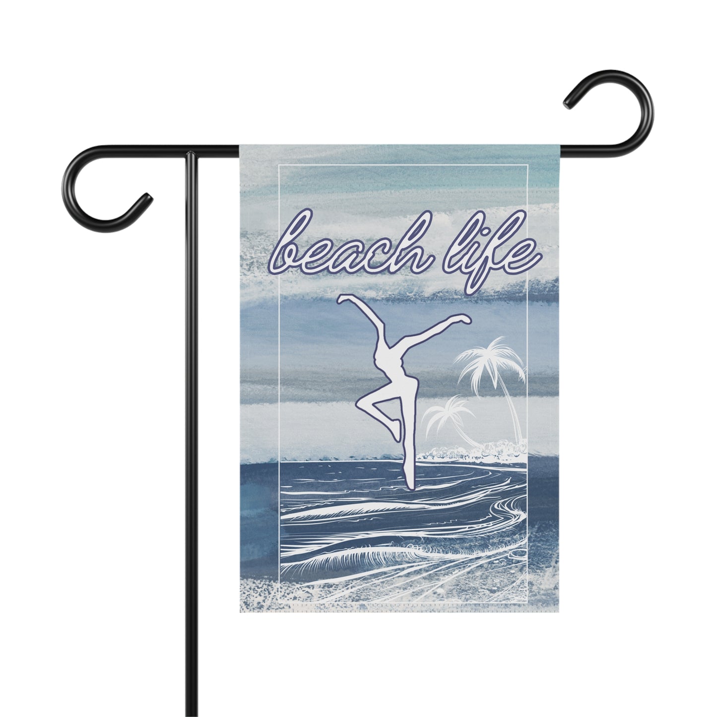 home/garden flag - indoor/outdoor - banner - DMB - beach life  -  sleeve at top -  double-sided design - 12"x18" - *POLE NOT INCLUDED