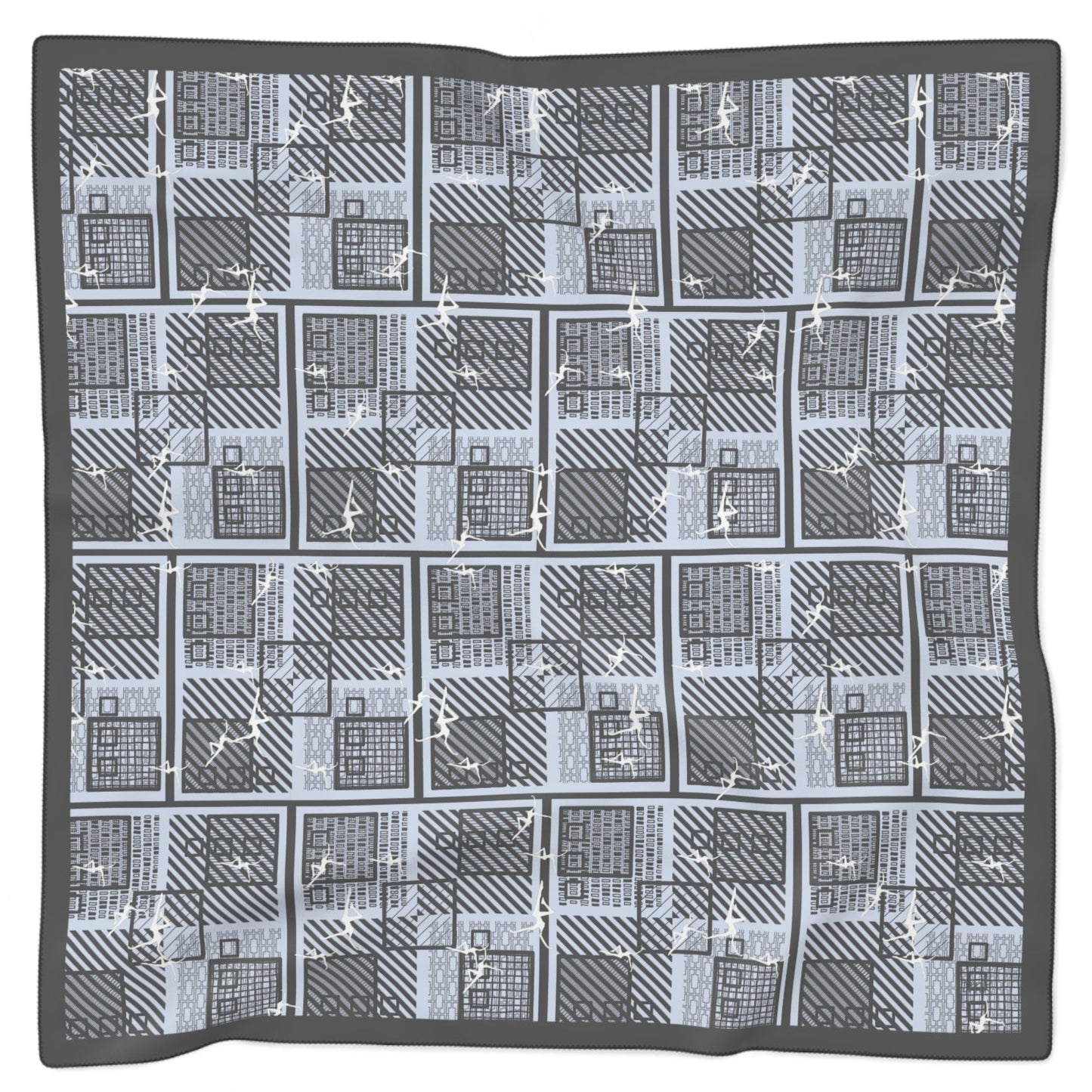 Sheer Scarf - Modern Intersections - dmb - powder blue