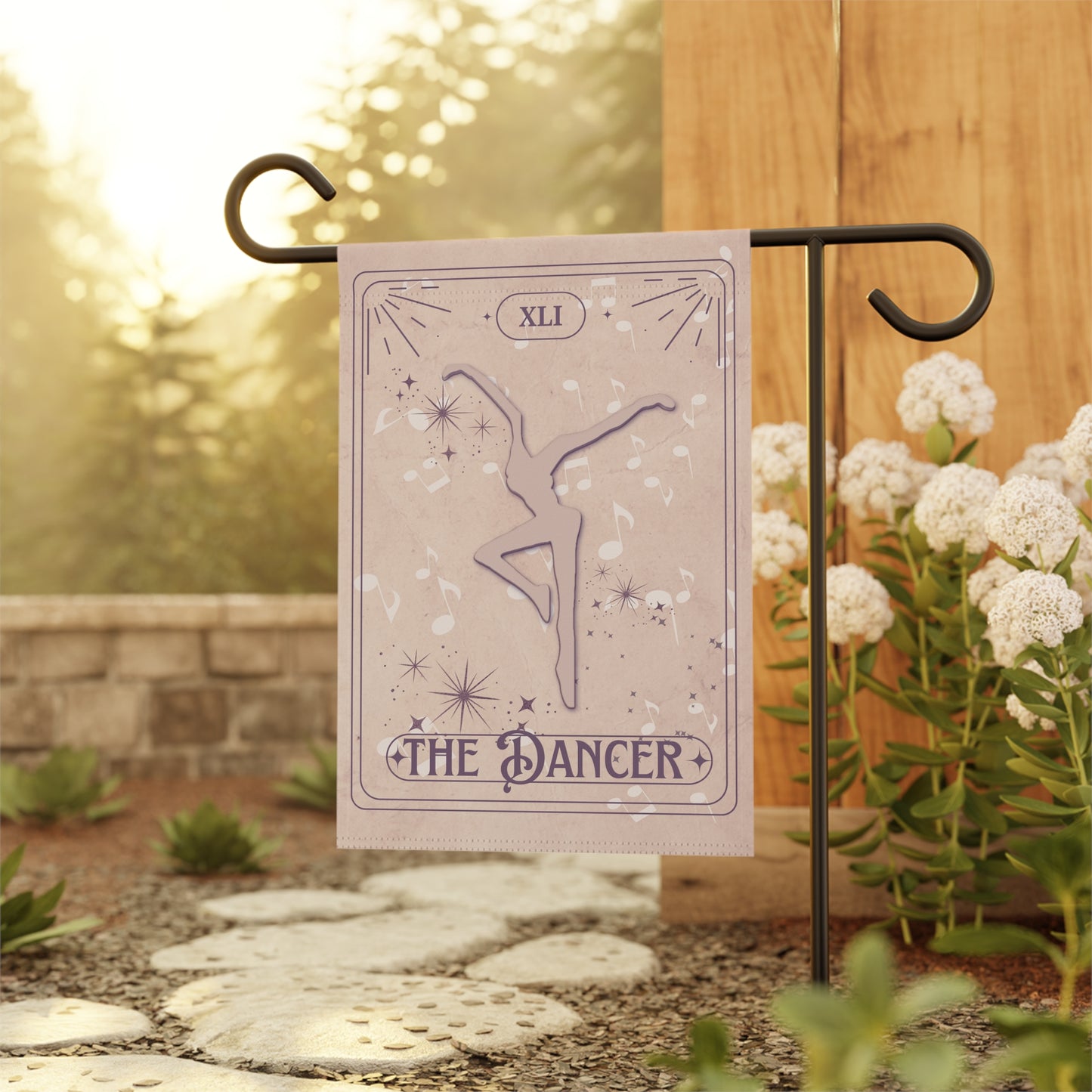 Home/Garden Flag - dmb - The Dancer Tarot - beige - 12"x18" - pole not included