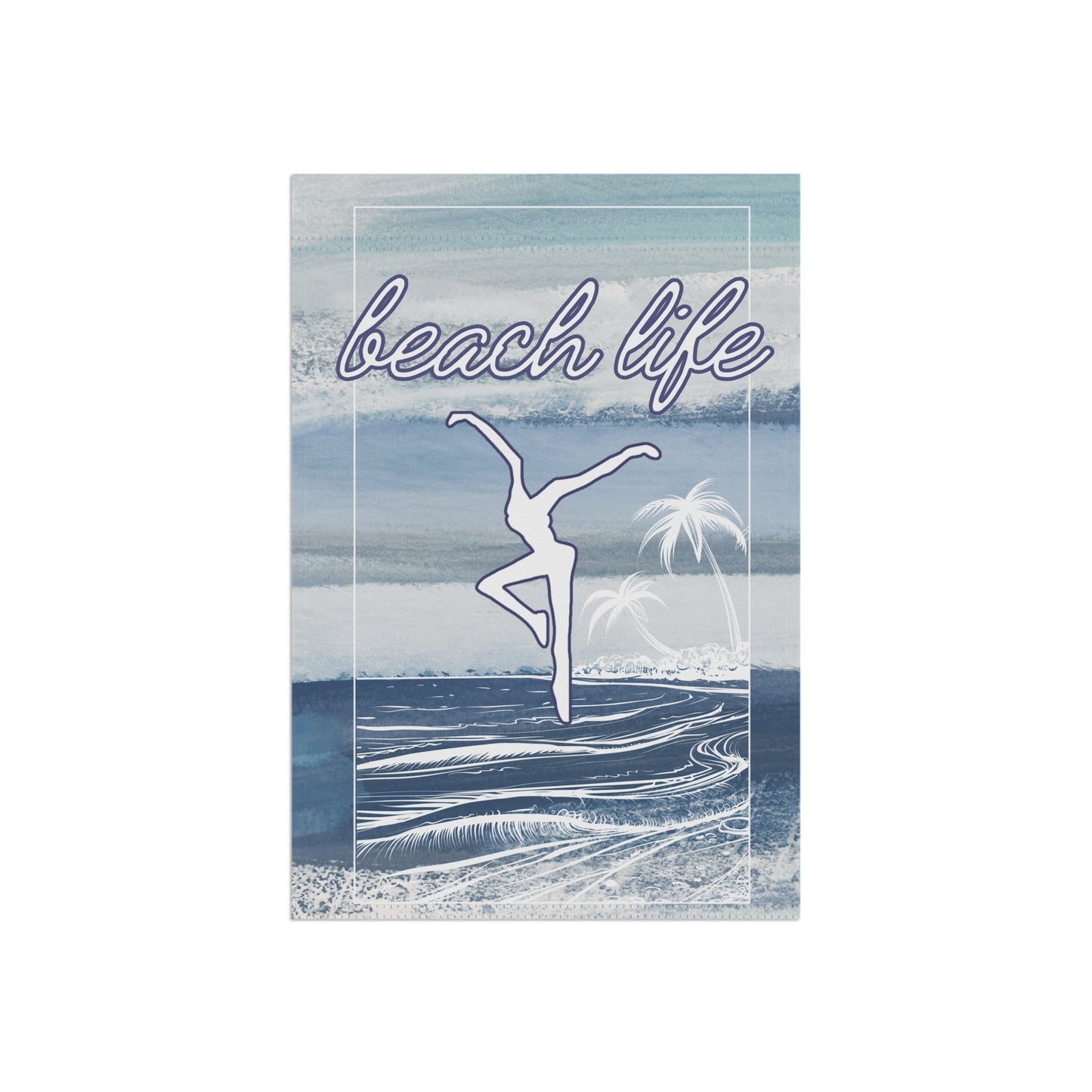 home/garden flag - indoor/outdoor - banner - DMB - beach life  -  sleeve at top -  double-sided design - 12"x18" - *POLE NOT INCLUDED