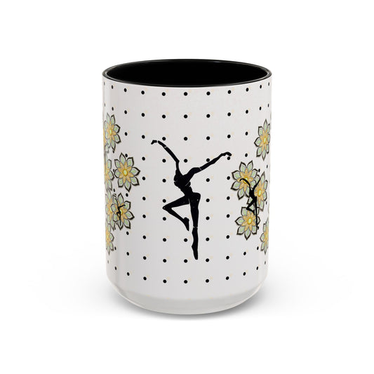 Coffee Mug  - FD - dmb - polka dot1 - floral - 15oz