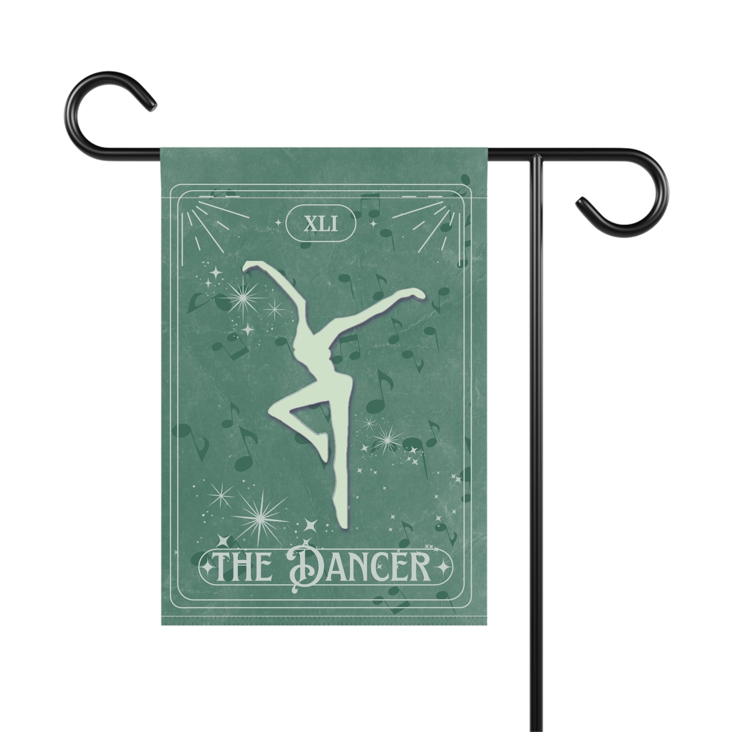 Home/Garden Flag - dmb - The Dancer Tarot - green - 12"x18" - pole not included