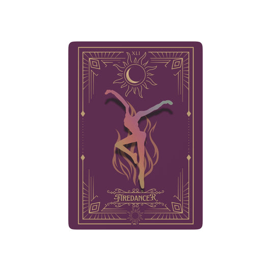 Playing Cards, Tarot-Inspired DMB Firedancer Design, Mauve. 52 cards plus 2 Jokers.
** Not a tarot deck **