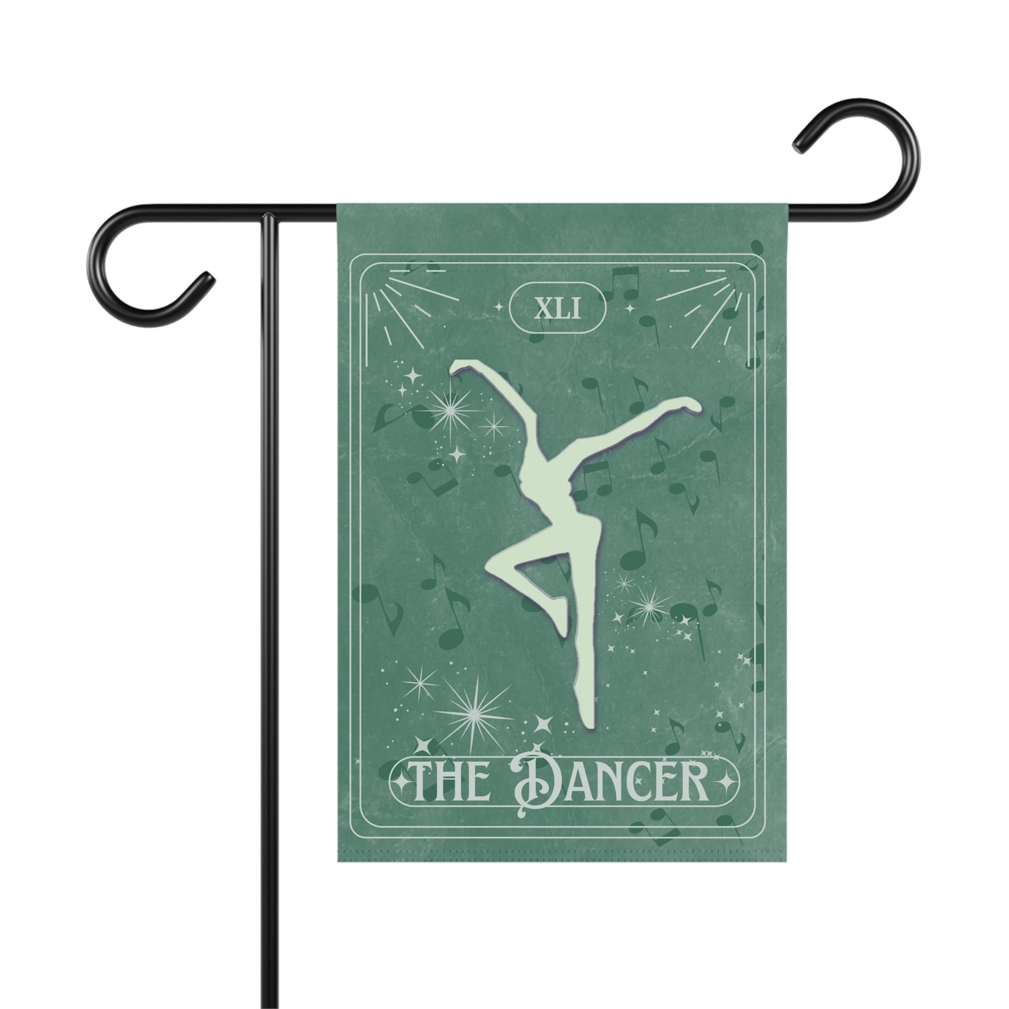 Home/Garden Flag - dmb - The Dancer Tarot - green - 12"x18" - pole not included