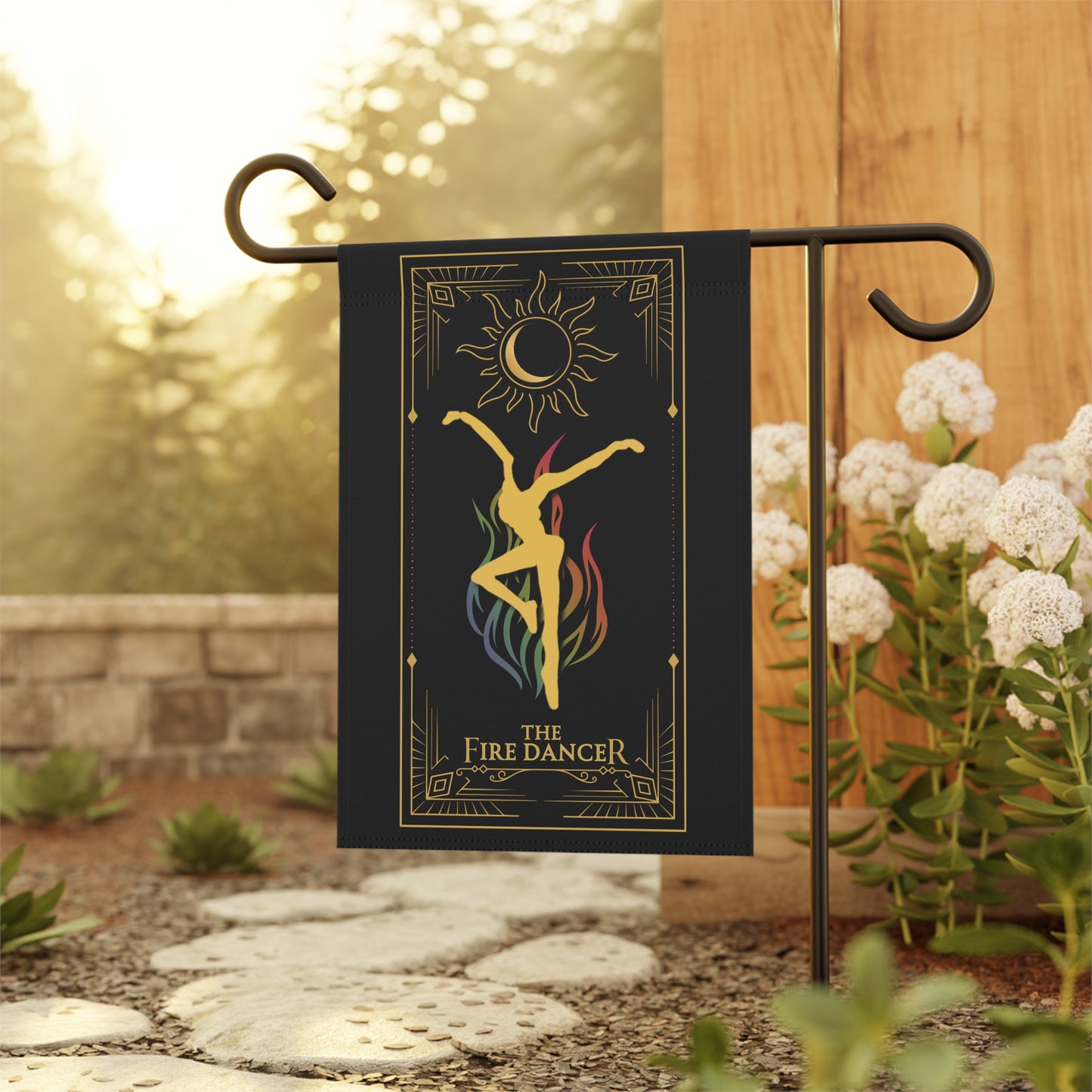 home/garden flag - indoor/outdoor - banner - tarot card - dmb - dancer- sleeve at top - double-sided design - 12"x18" - *POLE