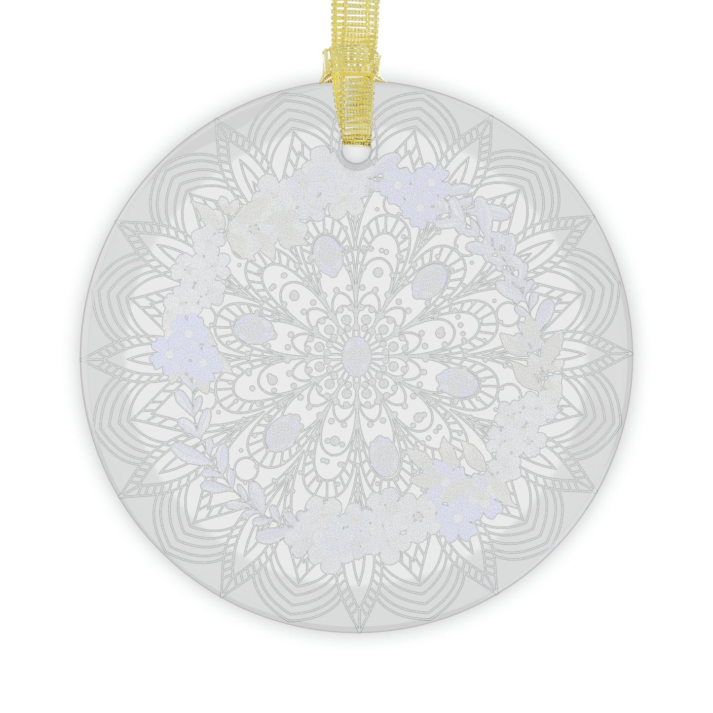 glass ornament -- september --  sapphire -- morning glory -- birthstone/flower