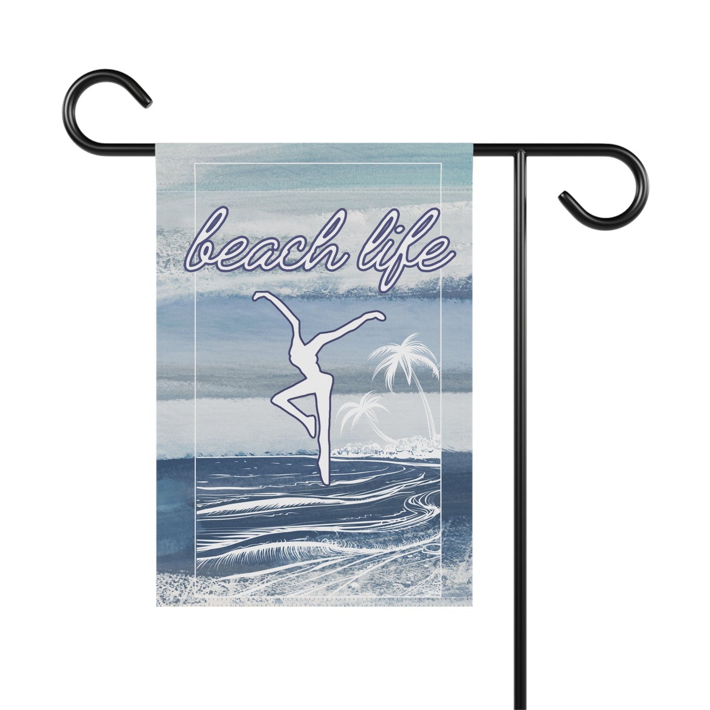 home/garden flag - indoor/outdoor - banner - DMB - beach life  -  sleeve at top -  double-sided design - 12"x18" - *POLE NOT INCLUDED