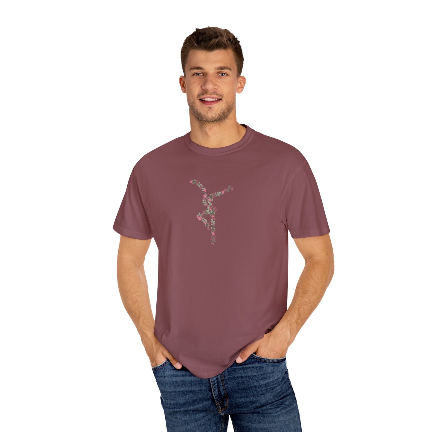 Unisex Garment-Dyed T-shirt - dmb - flower dancer - pinks/greens