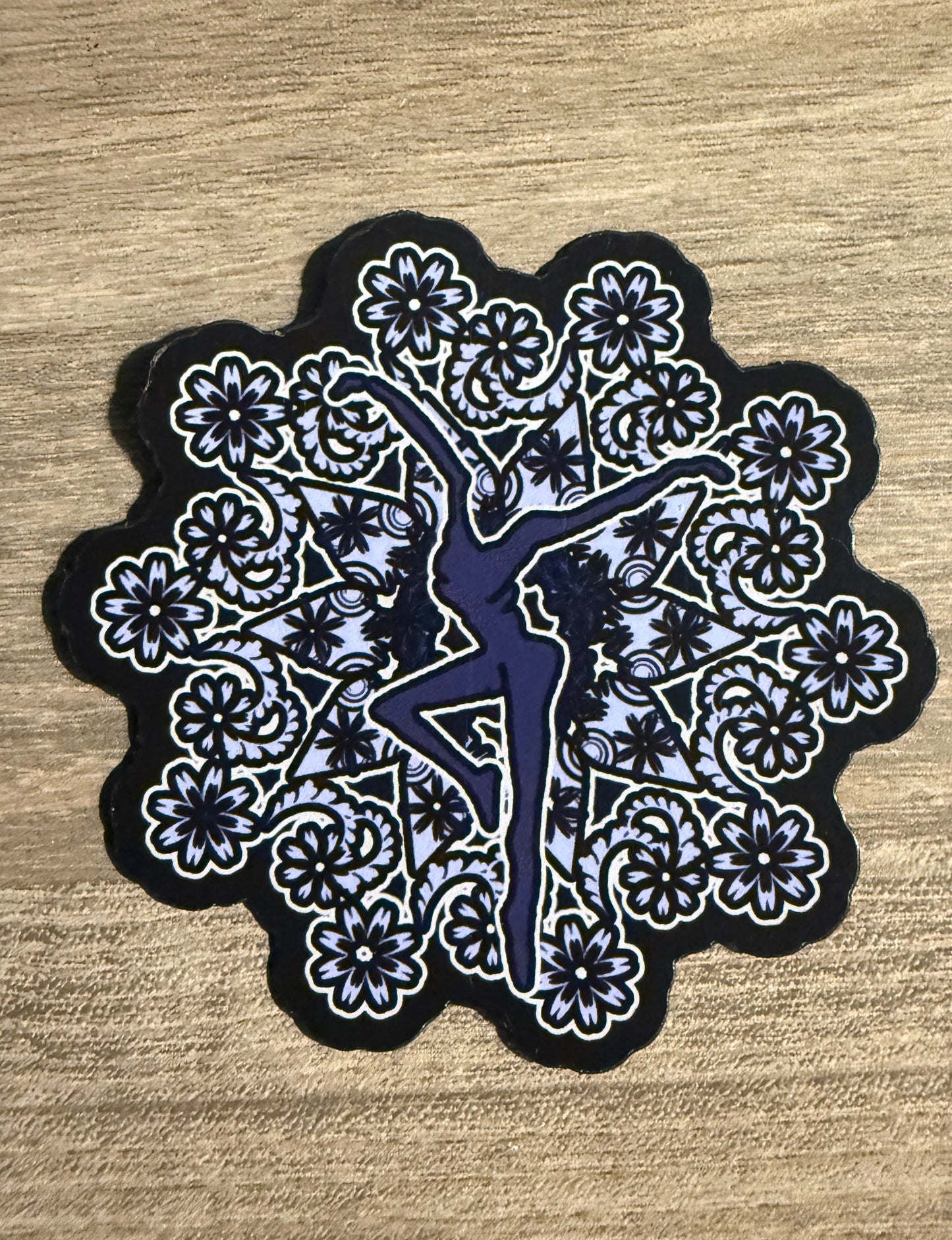 magnet - DMB - mandala - blue - 3"