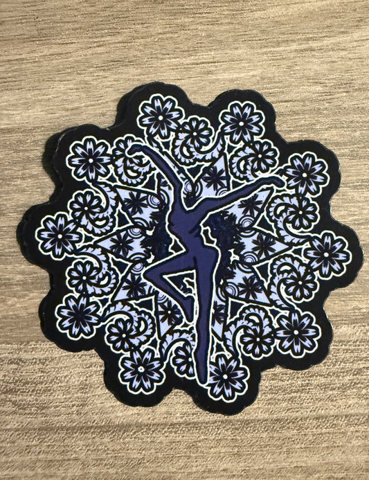 magnet - DMB - mandala - blue - 3"