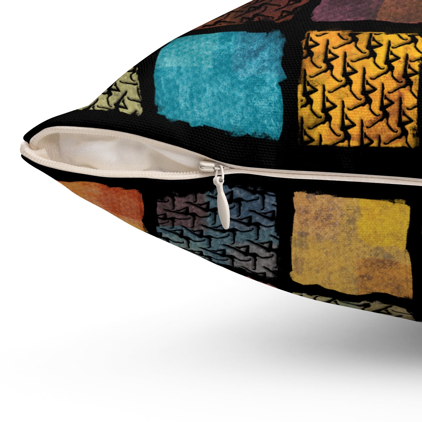 Square Pillow - spun polyester - dmb - painterly squares