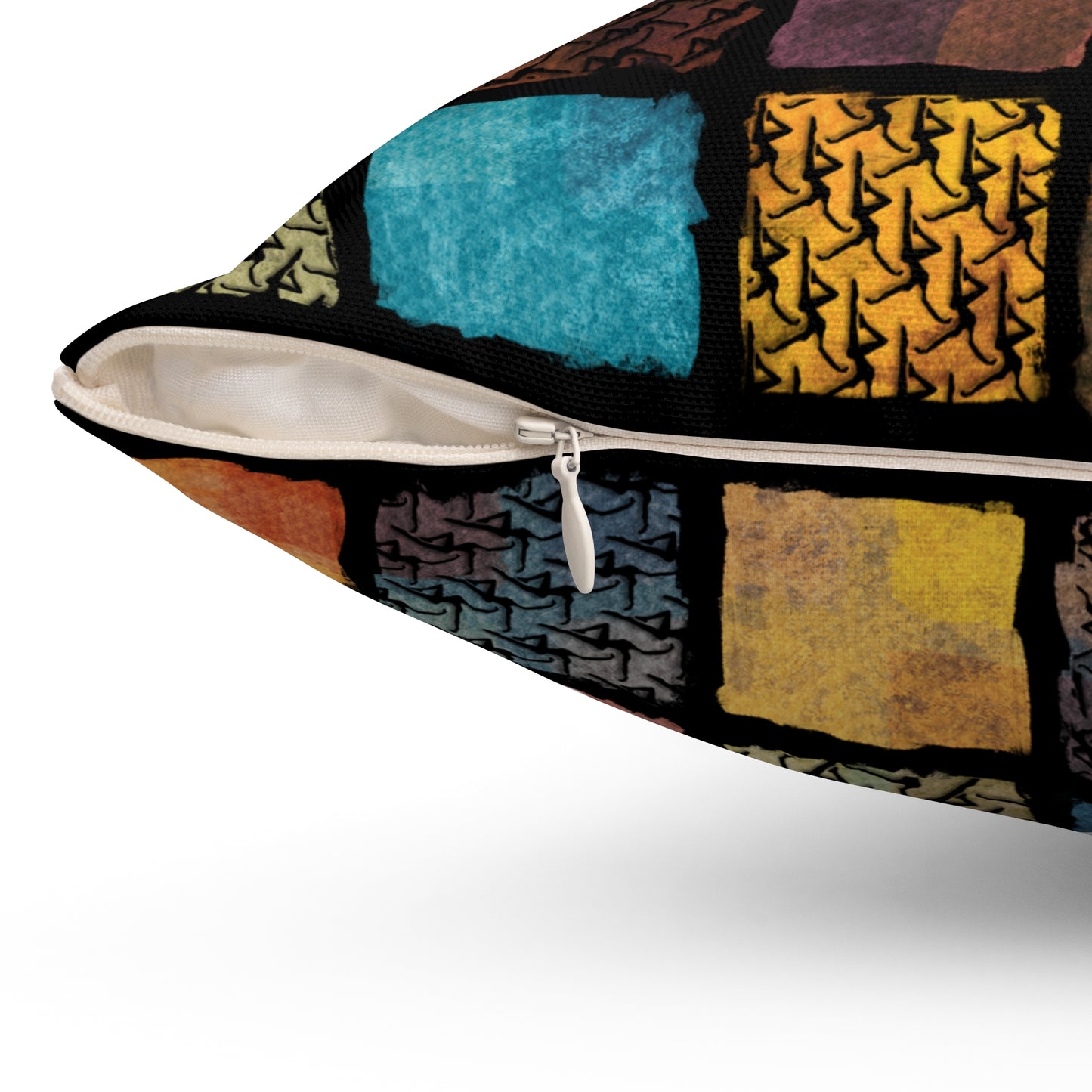 Square Pillow - spun polyester - dmb - painterly squares