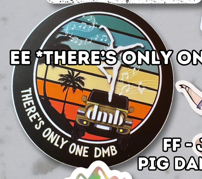Assorted DMB Matte finish Waterproof Stickers - Sold separately