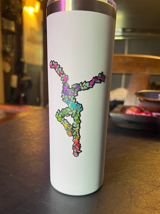 Sticker - DMB - flower-dancer/rainbow colors - 4” matte