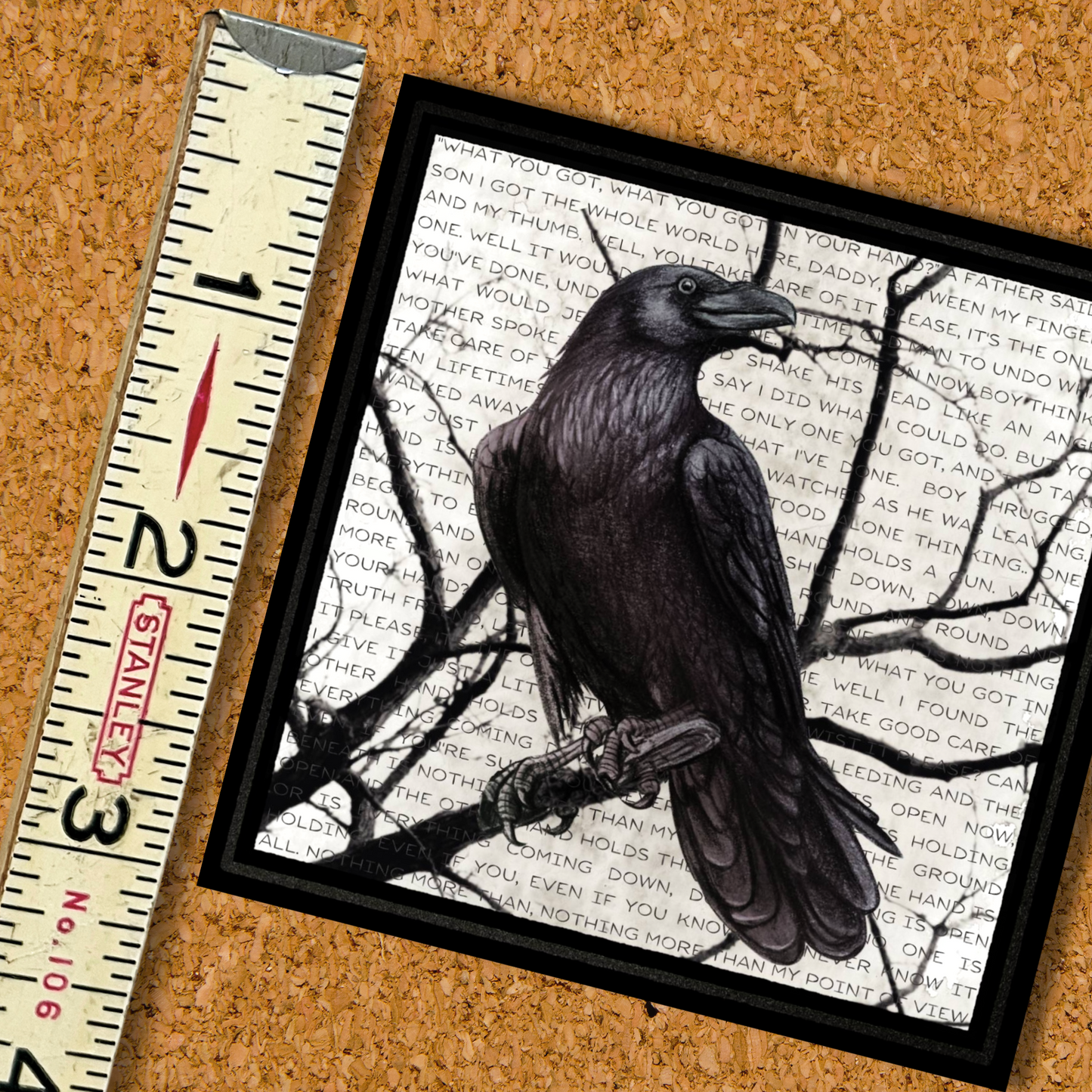 sticker - dmb - raven - 3"- water resistant- matte vinyl sticker