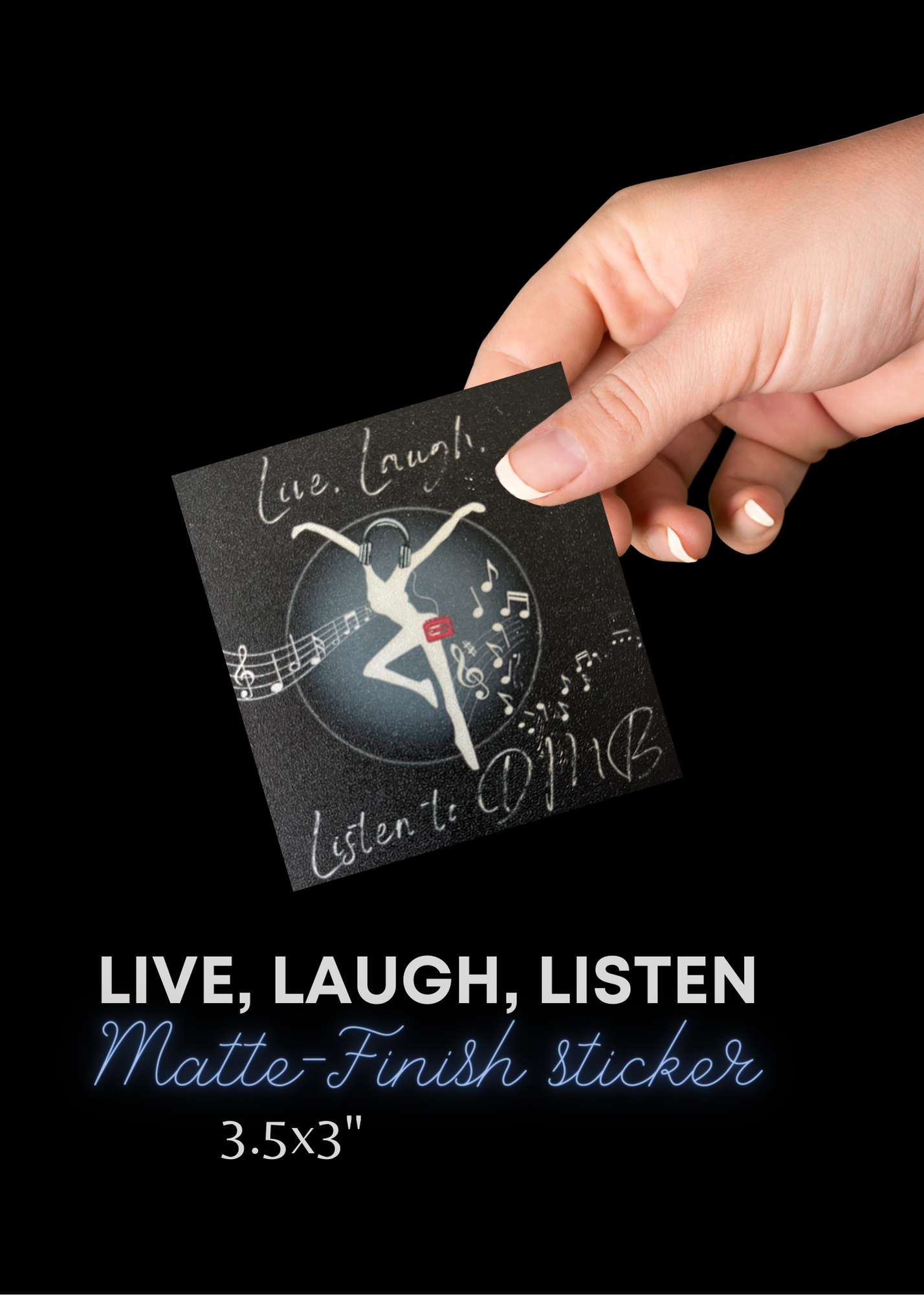 sticker - live, laugh, love - DMB - fd - 3”