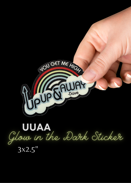 sticker -- DMB -- up up and away -- glow in the dark