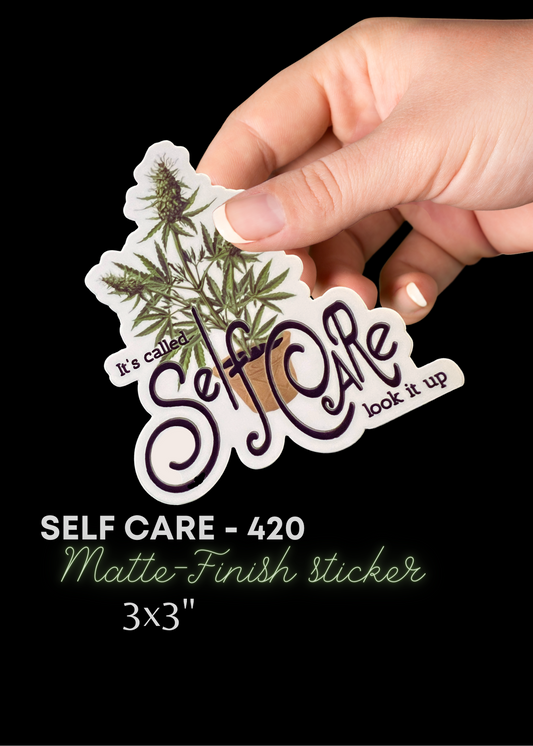 sticker - self care - thc friendly - 3.5"